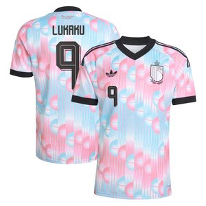 Maillot Extérieur Belgique 26 adidas avec flocage Lukaku 9, vue 2