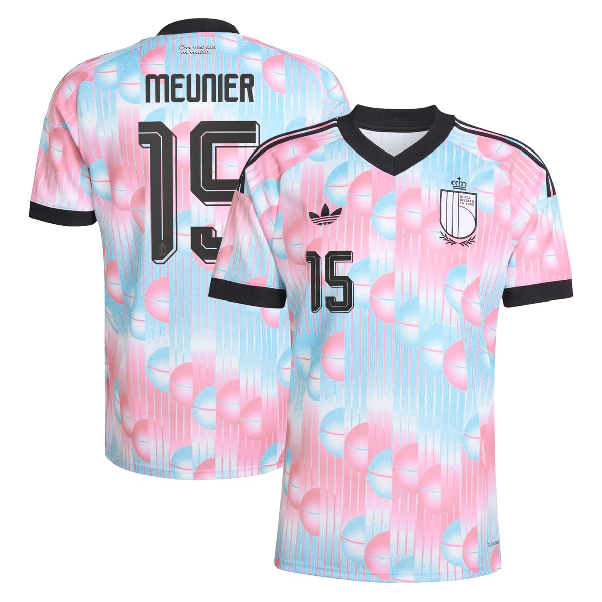 Maillot Extérieur Belgique 26 adidas avec flocage Meunier 15
