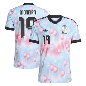 Maillot Extérieur Belgique 26 Authentique adidas avec flocage Moreira 19, vue 2