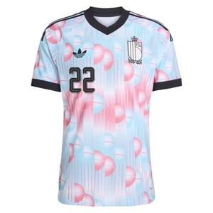 Maillot Extérieur Belgique 26 Authentique adidas avec flocage Saelemaekers 22, vue 3