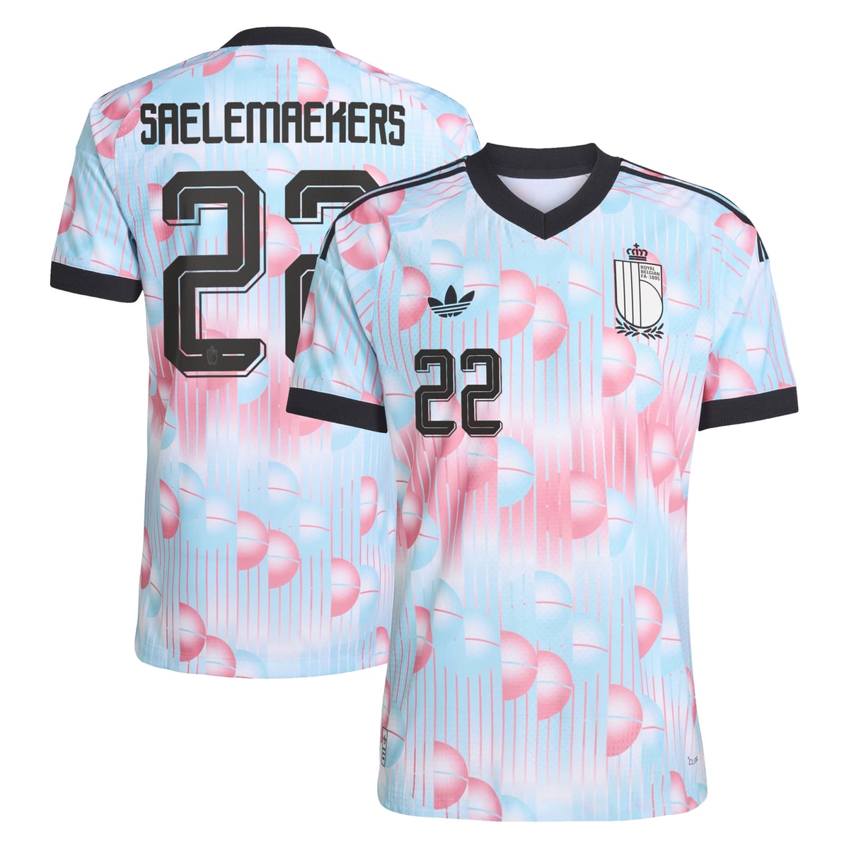 Maillot Extérieur Belgique 26 Authentique adidas avec flocage Saelemaekers 22