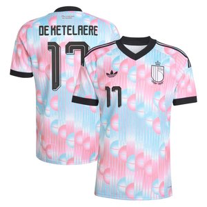 Maillot Extérieur Belgique 26 adidas avec flocage De Ketelaere 17, vue 1