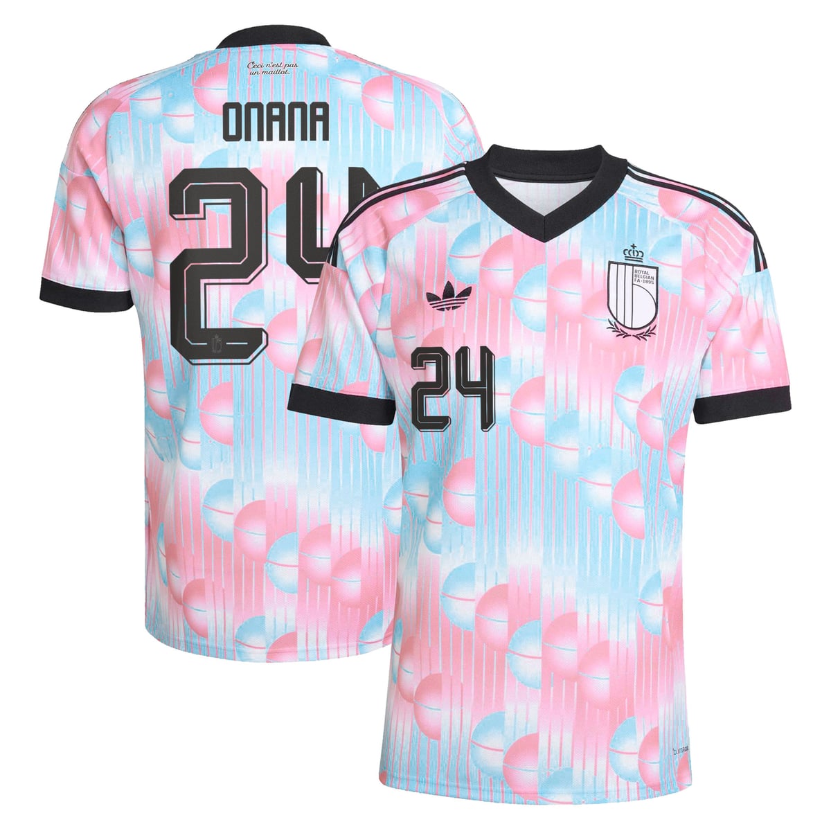 Maillot Extérieur Belgique 26 adidas avec flocage Onana 24