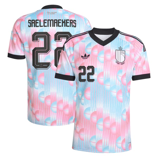 Maillot Extérieur Belgique 26 adidas avec flocage Saelemaekers 22