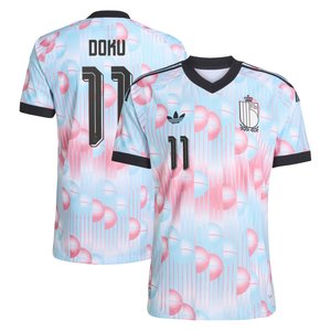 Maillot Extérieur Belgique 26 Authentique adidas avec flocage Doku 11, vue 2