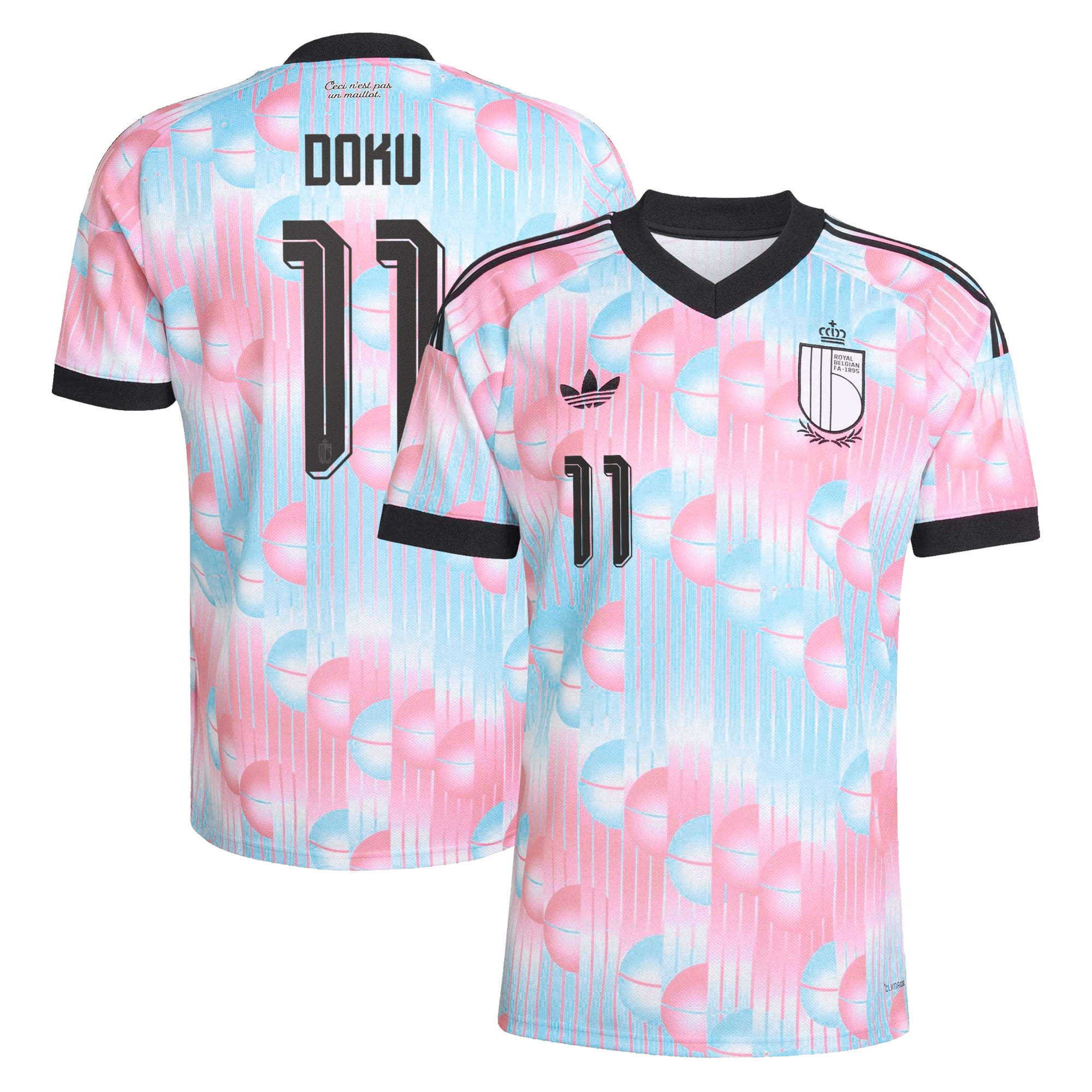 Maillot Extérieur Belgique 26 adidas avec flocage Doku 11
