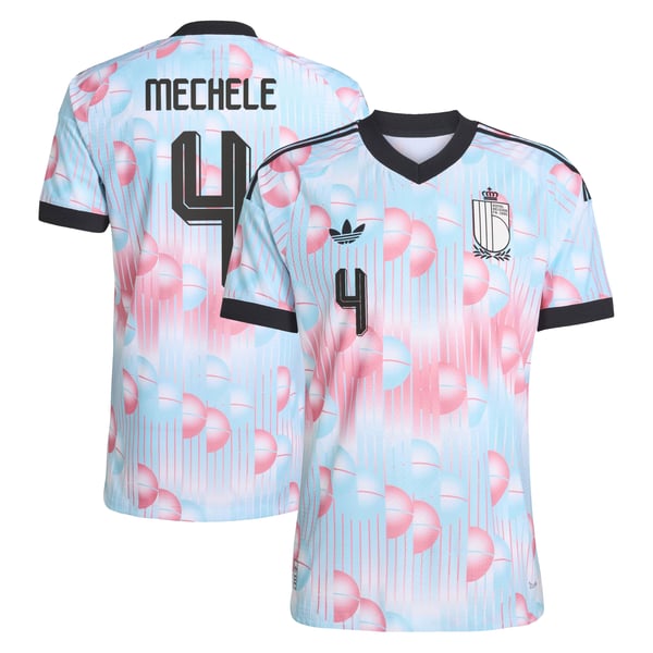 Maillot Extérieur Belgique 26 Authentique adidas avec flocage Mechele  4