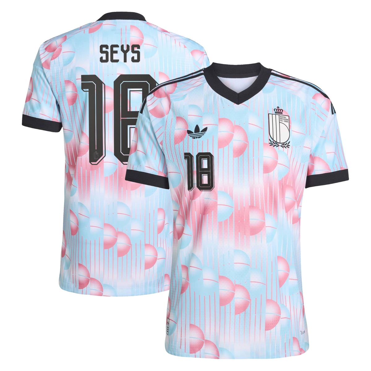 Maillot Extérieur Belgique 26 Authentique adidas avec flocage Seys 18