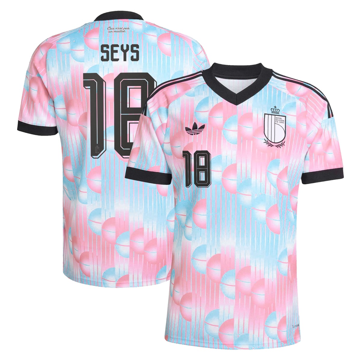 Maillot Extérieur Belgique 26 adidas avec flocage Seys 18