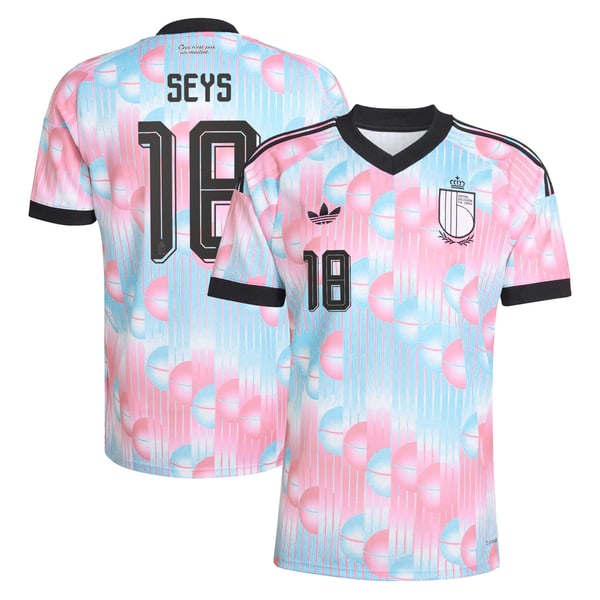 Maillot Extérieur Belgique 26 adidas avec flocage Seys 18