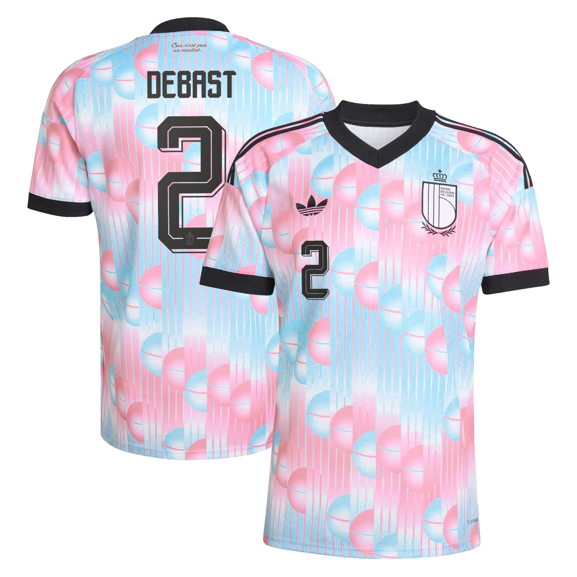 Maillot Extérieur Belgique 26 adidas avec flocage Debast 2