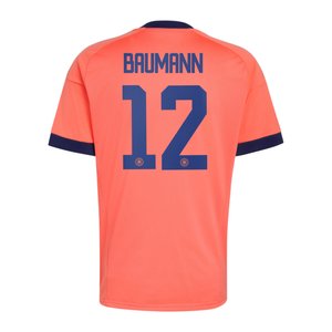 Maillot extérieur de gardien de but de l'équipe nationale d'Allemagne adidas 2026 avec flocage Baumann 12, vue 4