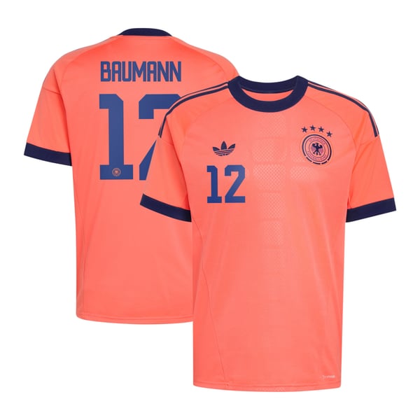 Maillot extérieur de gardien de but de l'équipe nationale d'Allemagne adidas 2026 avec flocage Baumann 12