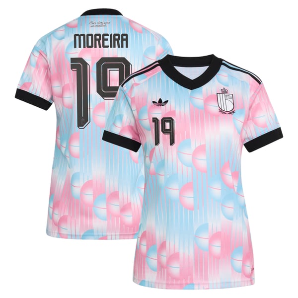 Maillot Extérieur Belgique adidas 26 - Femmes avec flocage Moreira 19
