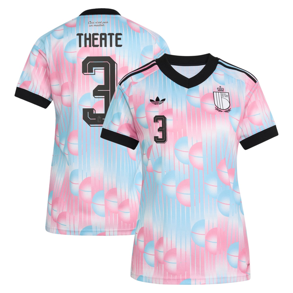 Maillot Extérieur Belgique adidas 26 - Femmes avec flocage Theate 3