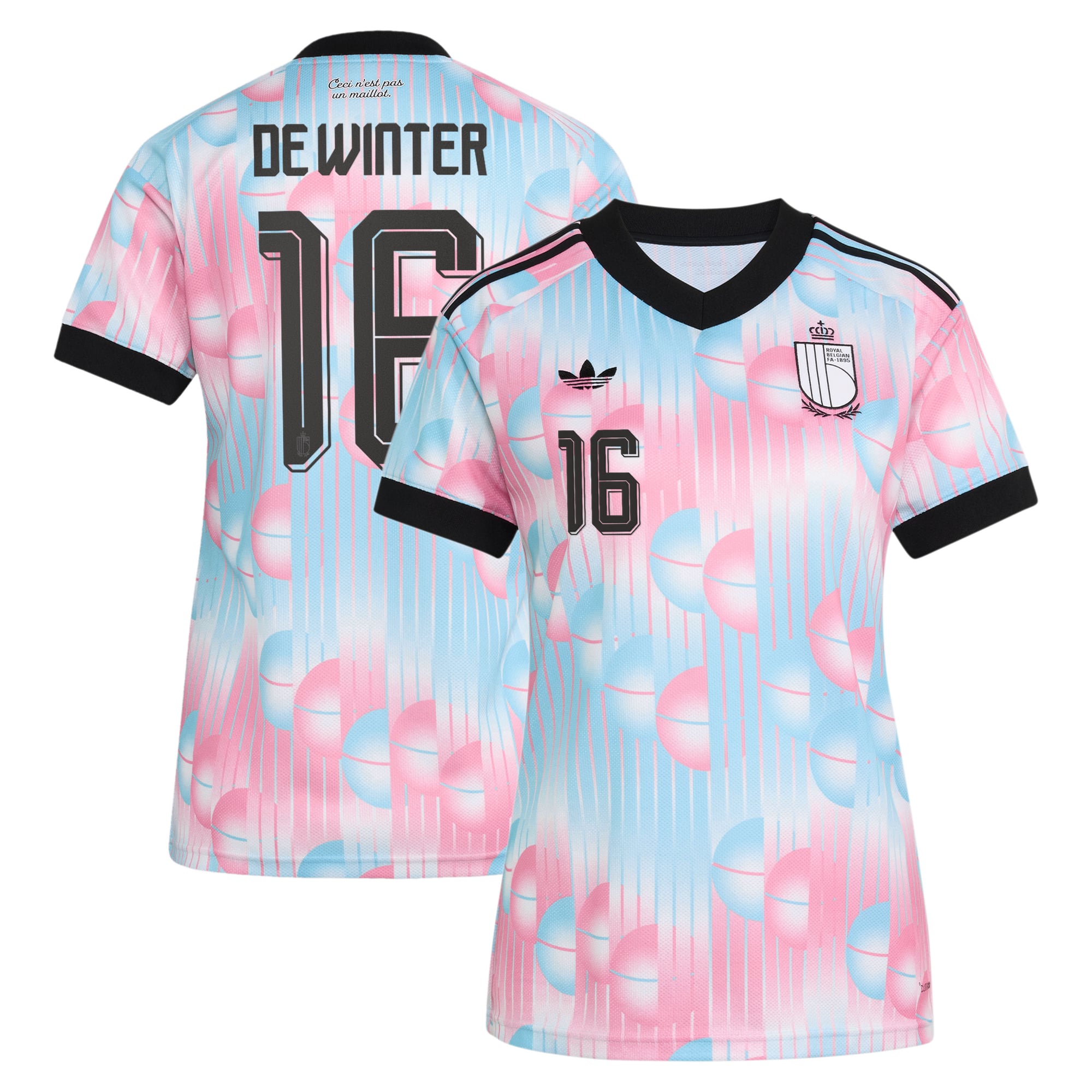 Belgien 26 Auswärtstrikot adidas - Damen mit Aufdruck De Winter 16: retailer-supplied image