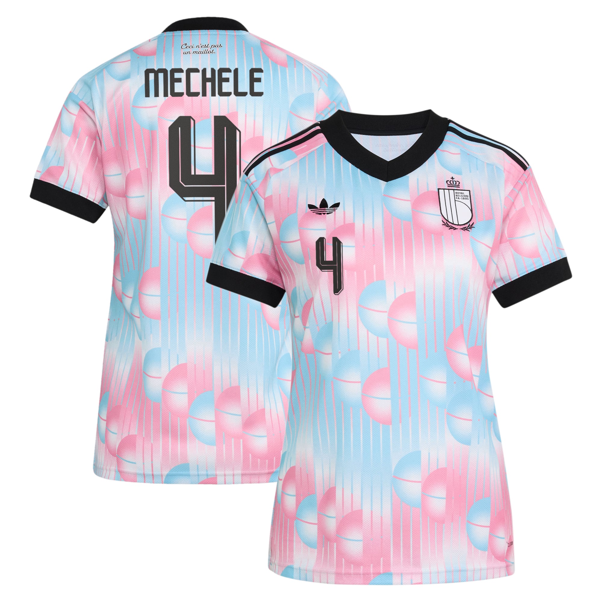 Maillot Extérieur Belgique adidas 26 - Femmes avec flocage Mechele 4