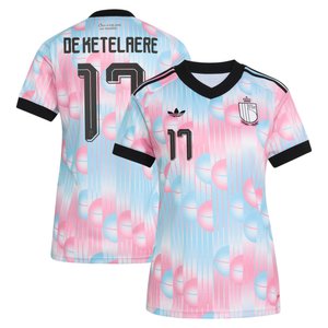 Maillot Extérieur Belgique adidas 26 - Femmes avec flocage De Ketelaere 17, vue 2