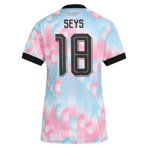 Maillot Extérieur Belgique adidas 26 - Femmes avec flocage Seys 18, vue 4