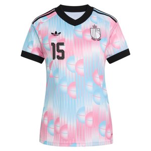 Maillot Extérieur Belgique adidas 26 - Femmes avec flocage Meunier 15, vue 3