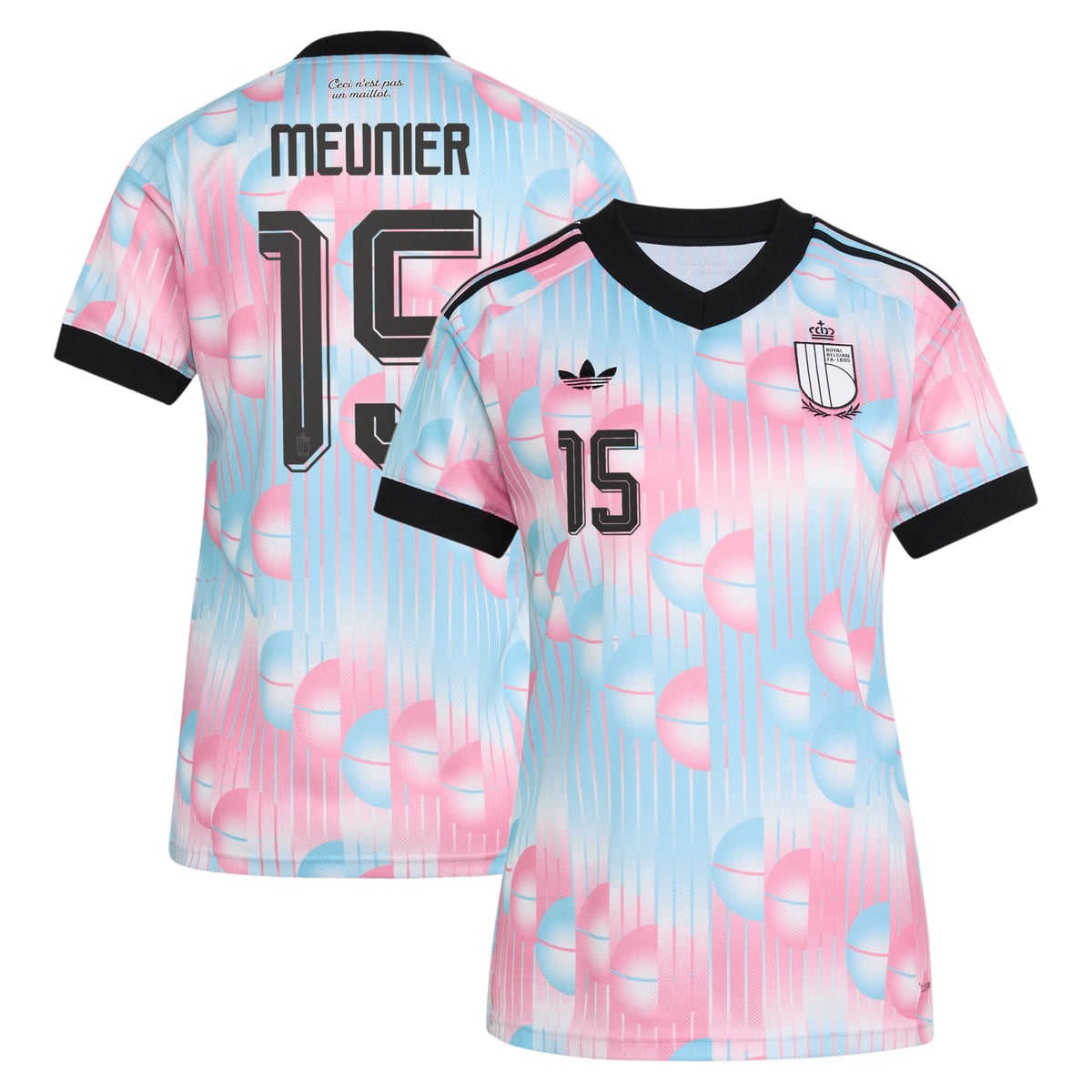 Maillot Extérieur Belgique adidas 26 - Femmes avec flocage Meunier 15