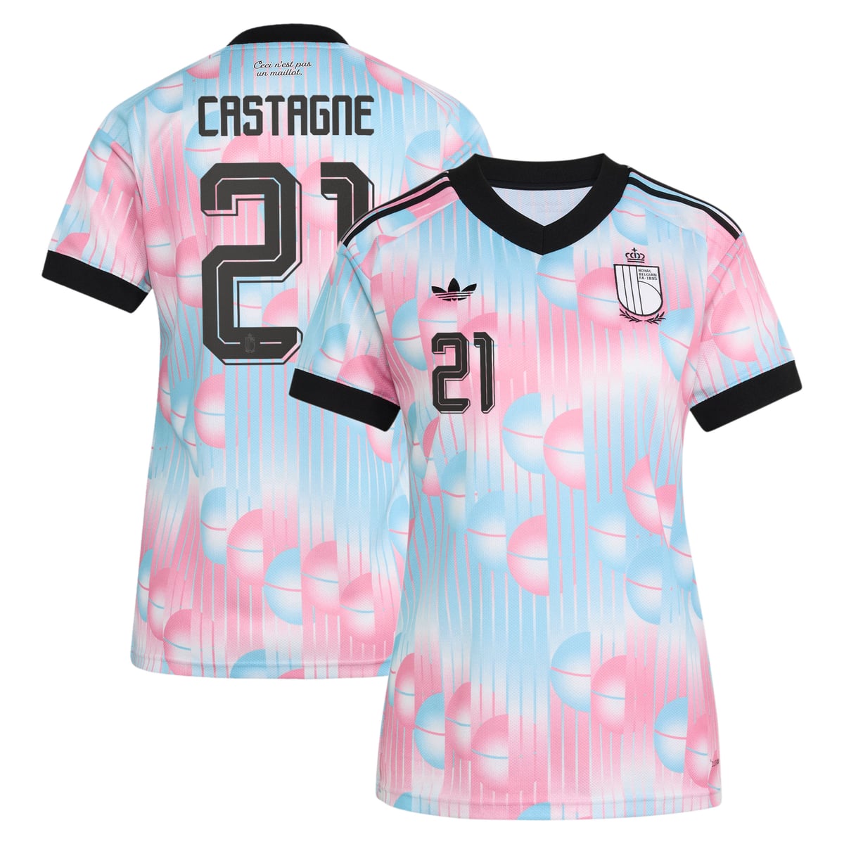 Maillot Extérieur Belgique adidas 26 - Femmes avec flocage Castagne 21