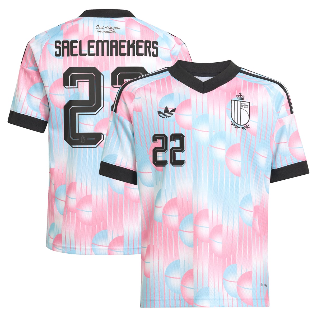 Maillot Extérieur Belgique adidas 26 - Enfant avec flocage Saelemaekers 22