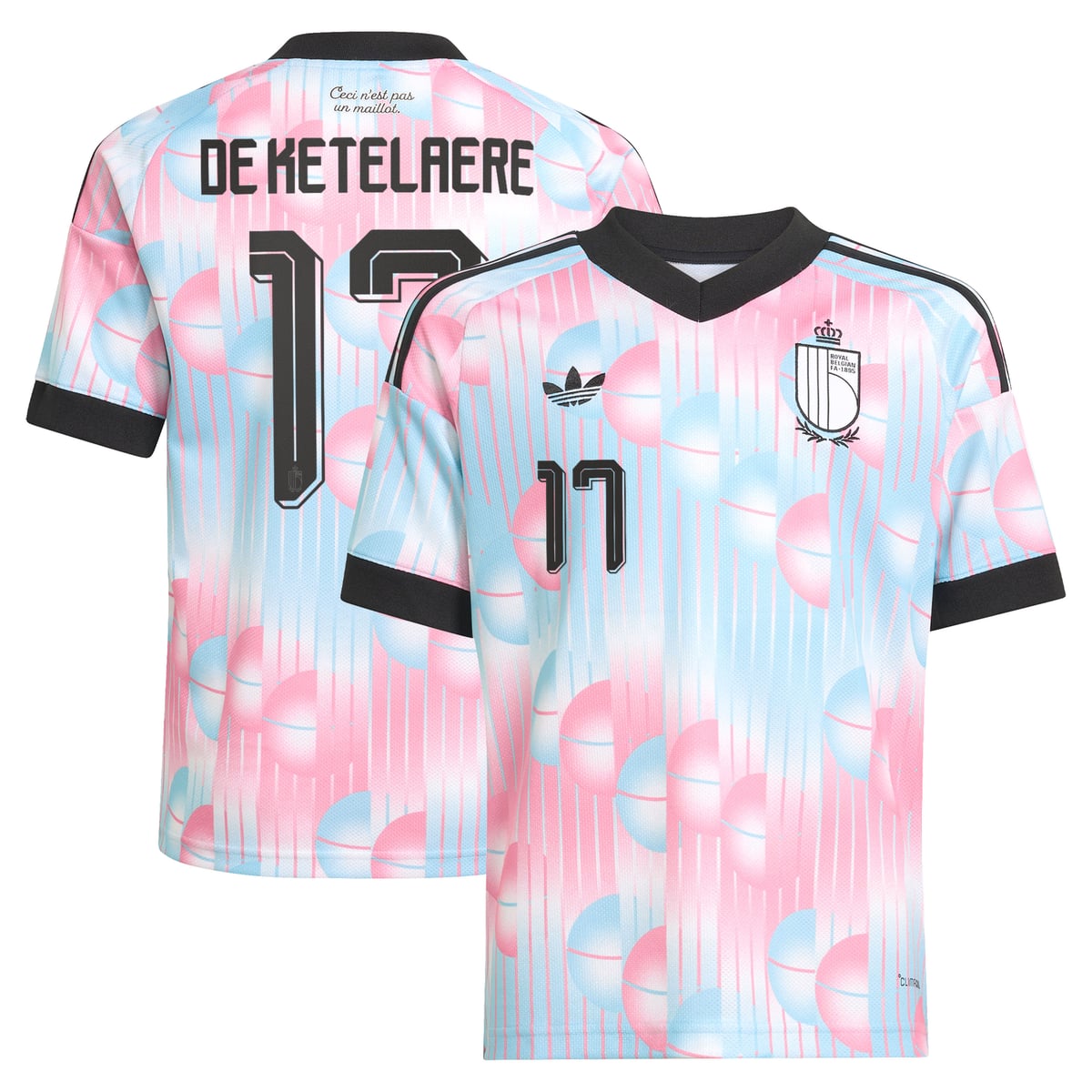 Maillot Extérieur Belgique adidas 26 - Enfant avec flocage De Ketelaere 17