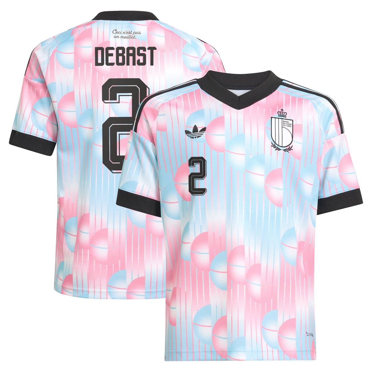 Maillot Extérieur Belgique adidas 26 - Enfant avec flocage Debast 2