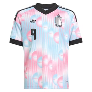 Maillot Extérieur Belgique adidas 26 - Enfant avec flocage Lukaku 9, vue 3