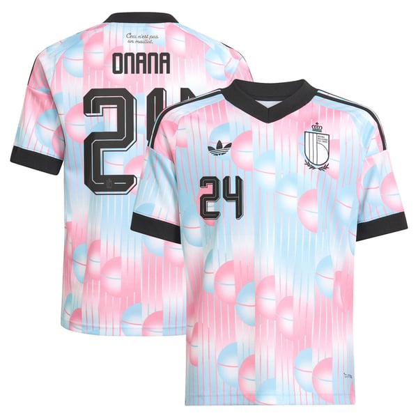 Maillot Extérieur Belgique adidas 26 - Enfant avec flocage Onana 24