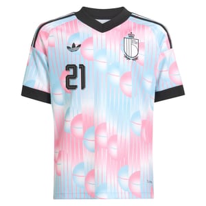 Maillot Extérieur Belgique adidas 26 - Enfant avec flocage Castagne 21, vue 3