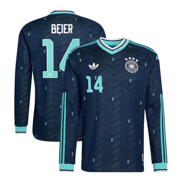Maillot Extérieur Allemagne Authentic adidas 26 - Manches longues avec flocage Beier 14
