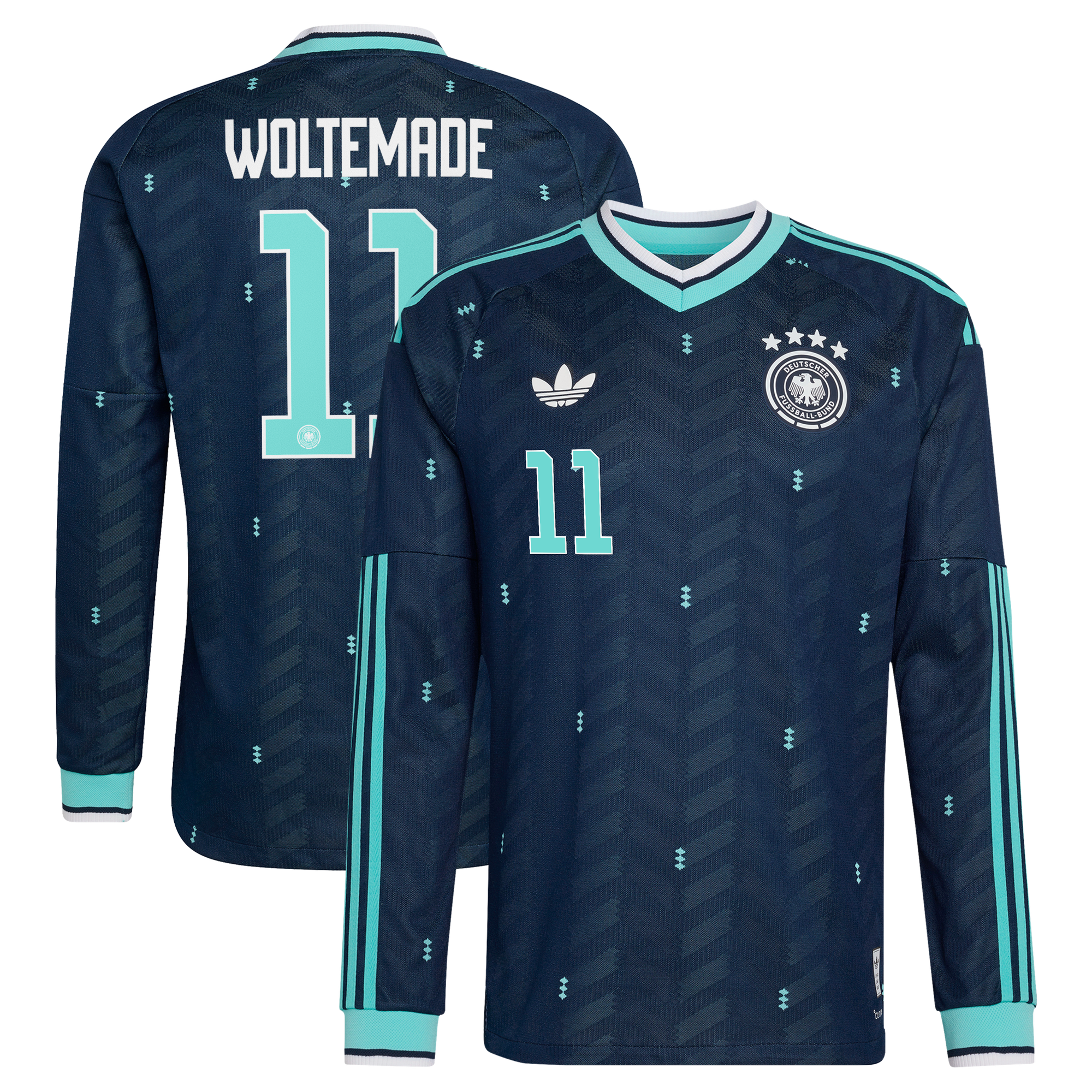 Maillot Extérieur Allemagne Authentic adidas 26 - Manches longues avec flocage Woltemade 11