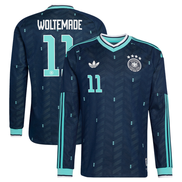 Maillot Extérieur Allemagne Authentic adidas 26 - Manches longues avec flocage Woltemade 11