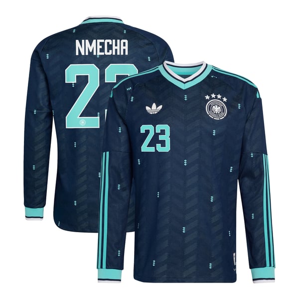 Maillot Extérieur Allemagne Authentic adidas 26 - Manches longues avec flocage Nmecha 23