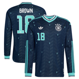 Maillot Extérieur Allemagne Authentic adidas 26 - Manches longues avec flocage Brown 18, vue 1
