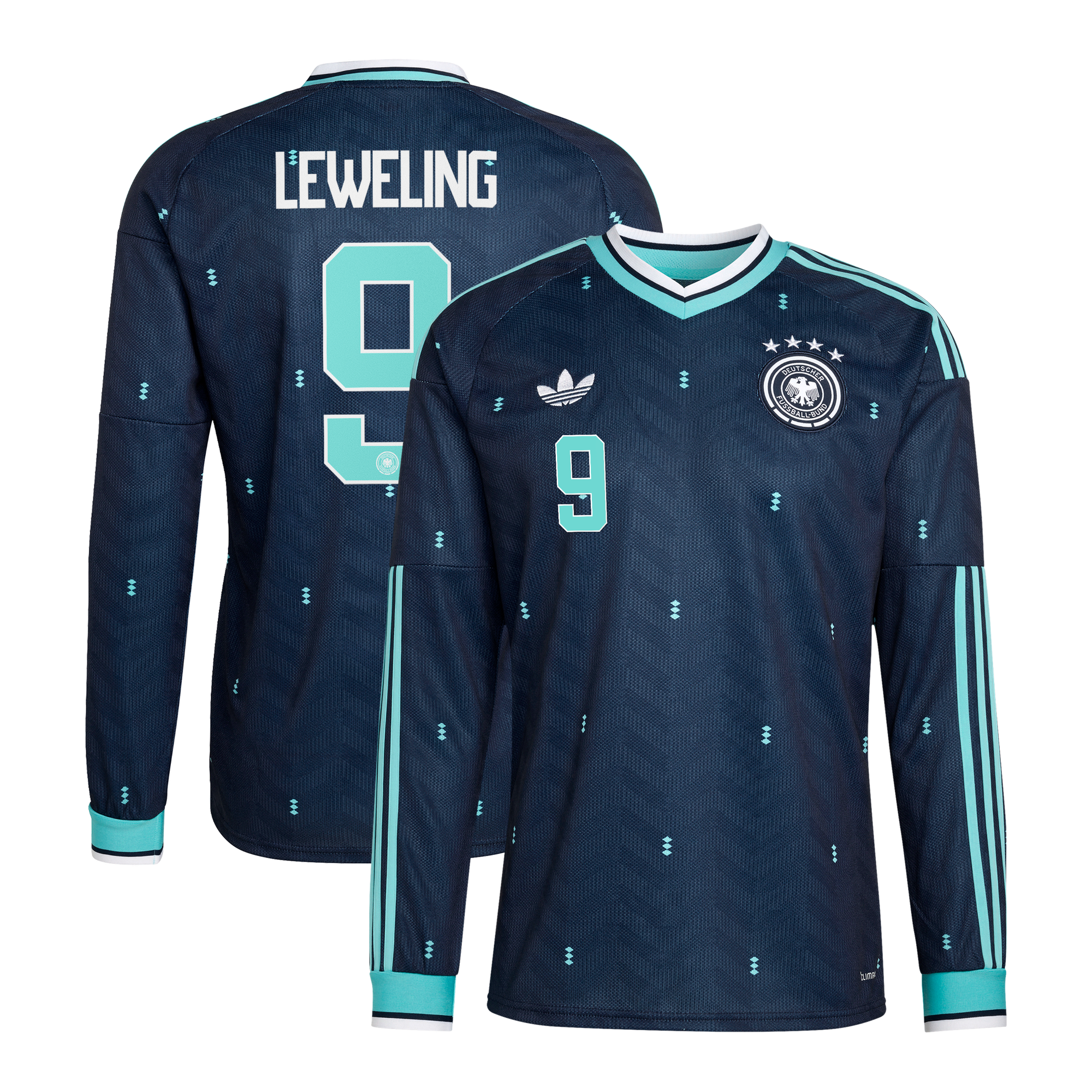 Maillot Extérieur Allemagne 26 - Manches longues avec flocage Leweling 9