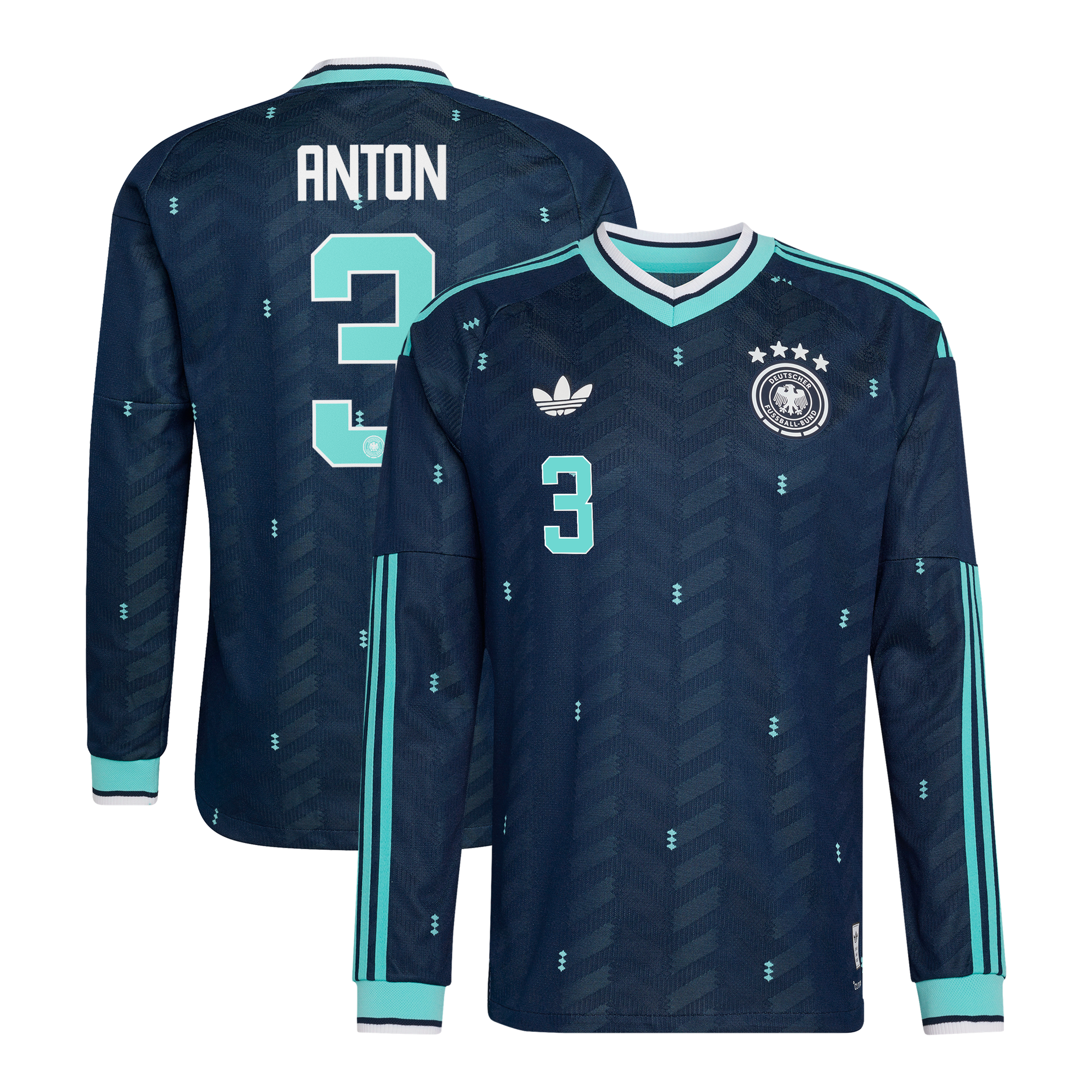 Maillot Extérieur Allemagne Authentic adidas 26 - Manches longues avec flocage Anton 3