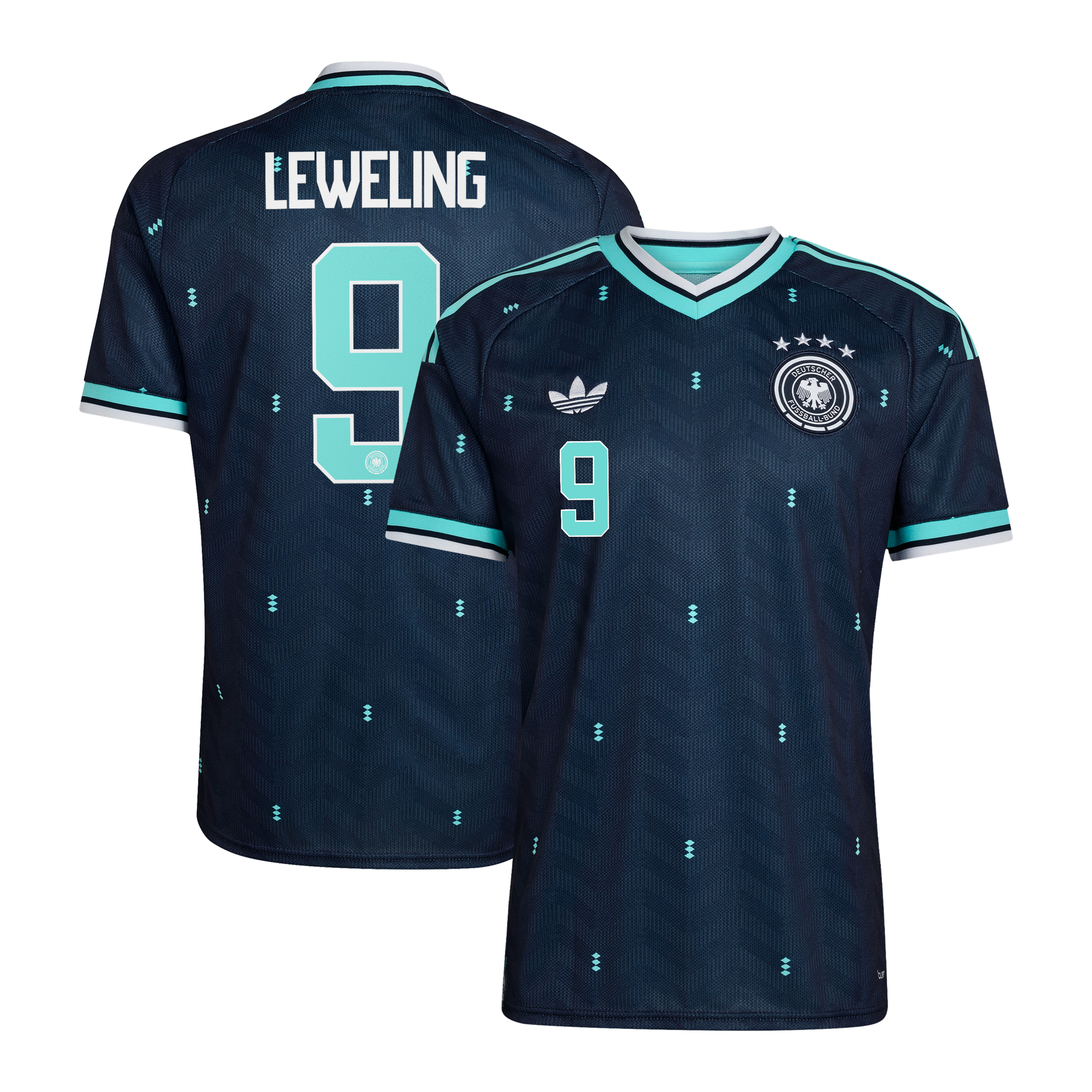 Maillot Extérieur Allemagne 26 avec flocage Leweling 9