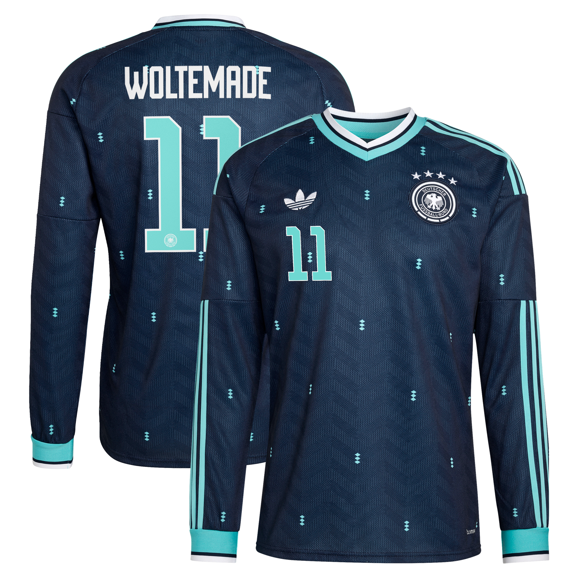 Maillot Extérieur Allemagne 26 - Manches longues avec flocage Woltemade 11