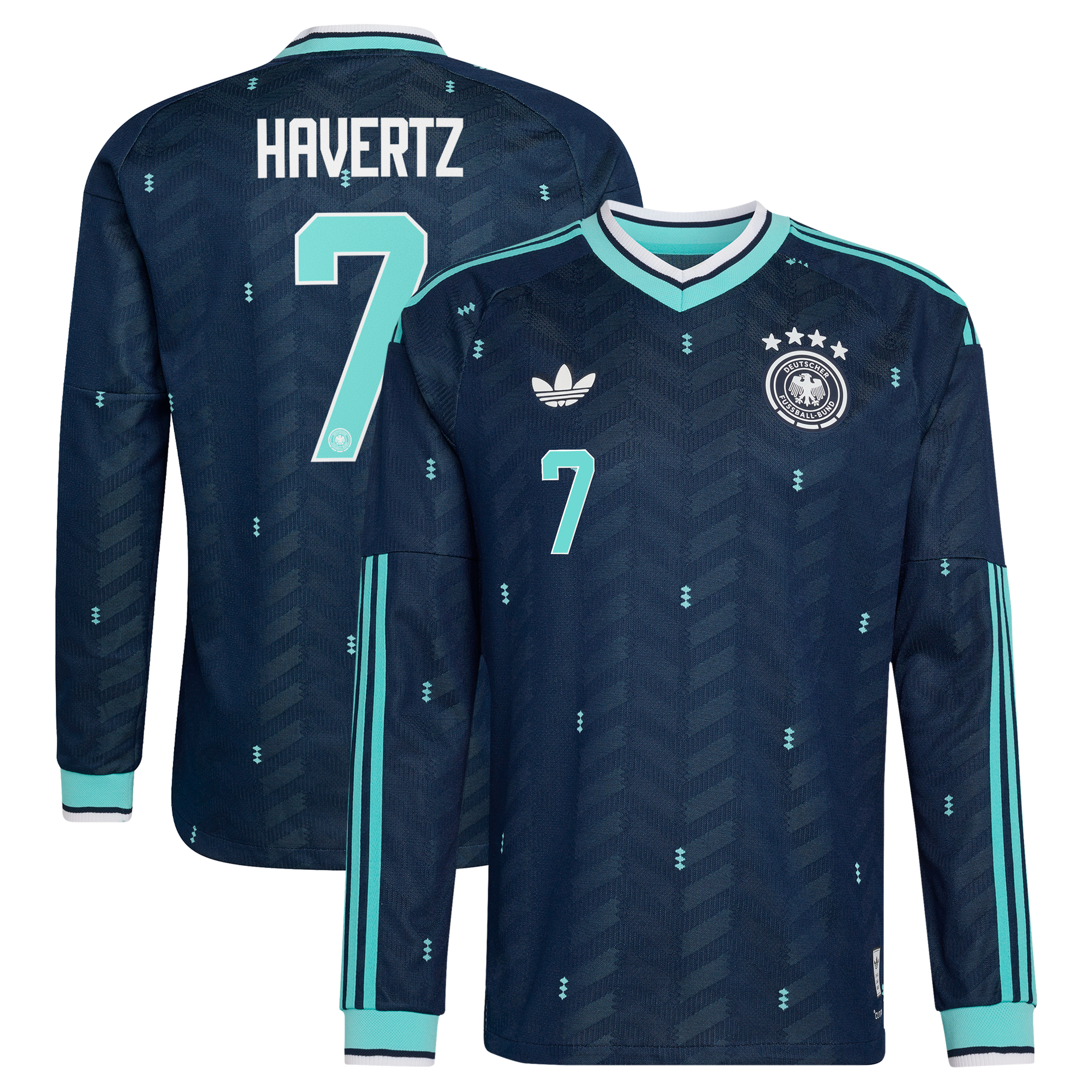 Maillot Extérieur Allemagne Authentic adidas 26 - Manches longues avec flocage Havertz 7