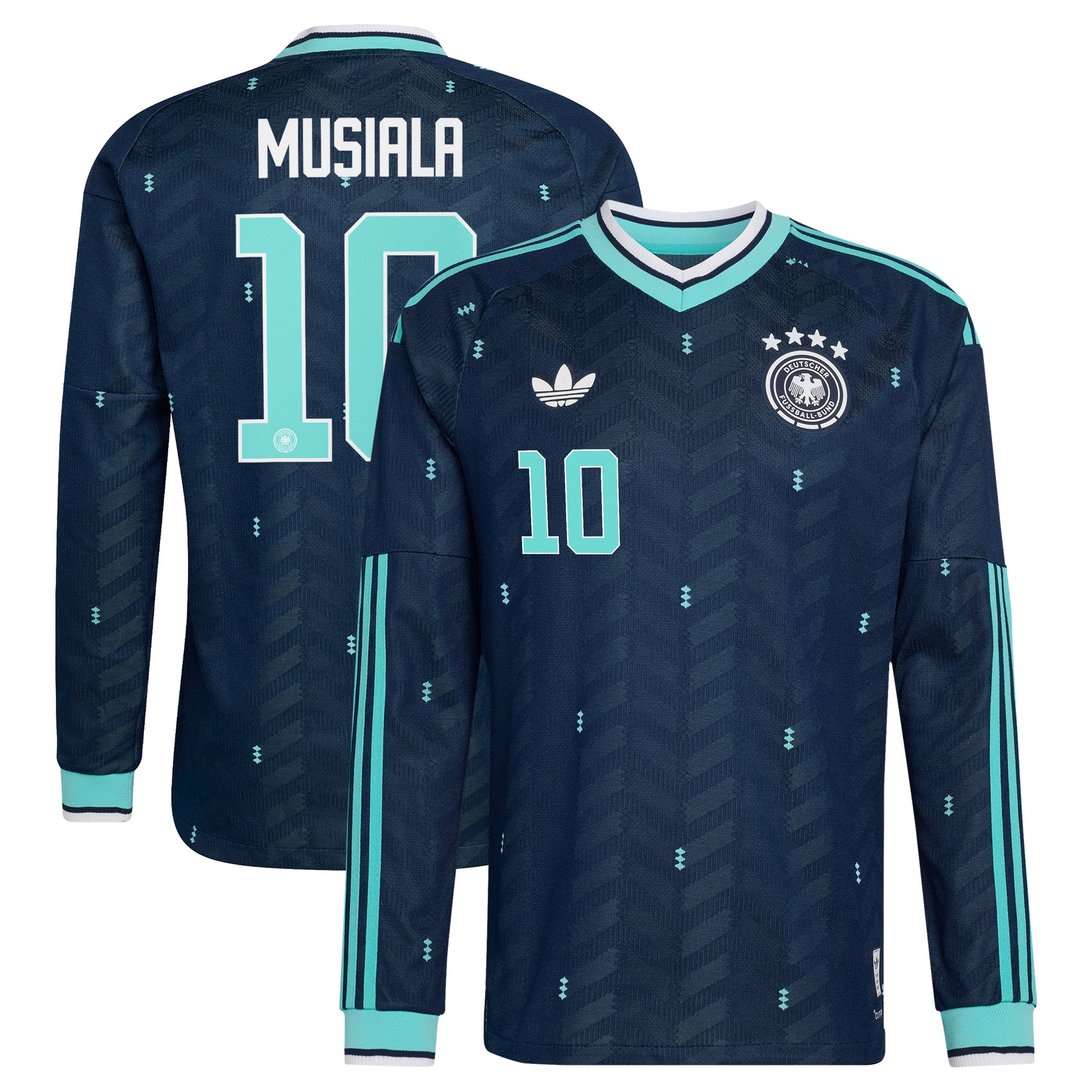 Maillot Extérieur Allemagne Authentic adidas 26 - Manches longues avec flocage Musiala 10