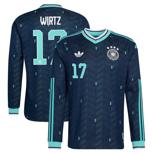 Maillot Extérieur Allemagne Authentic adidas 26 - Manches longues avec flocage Wirtz 17