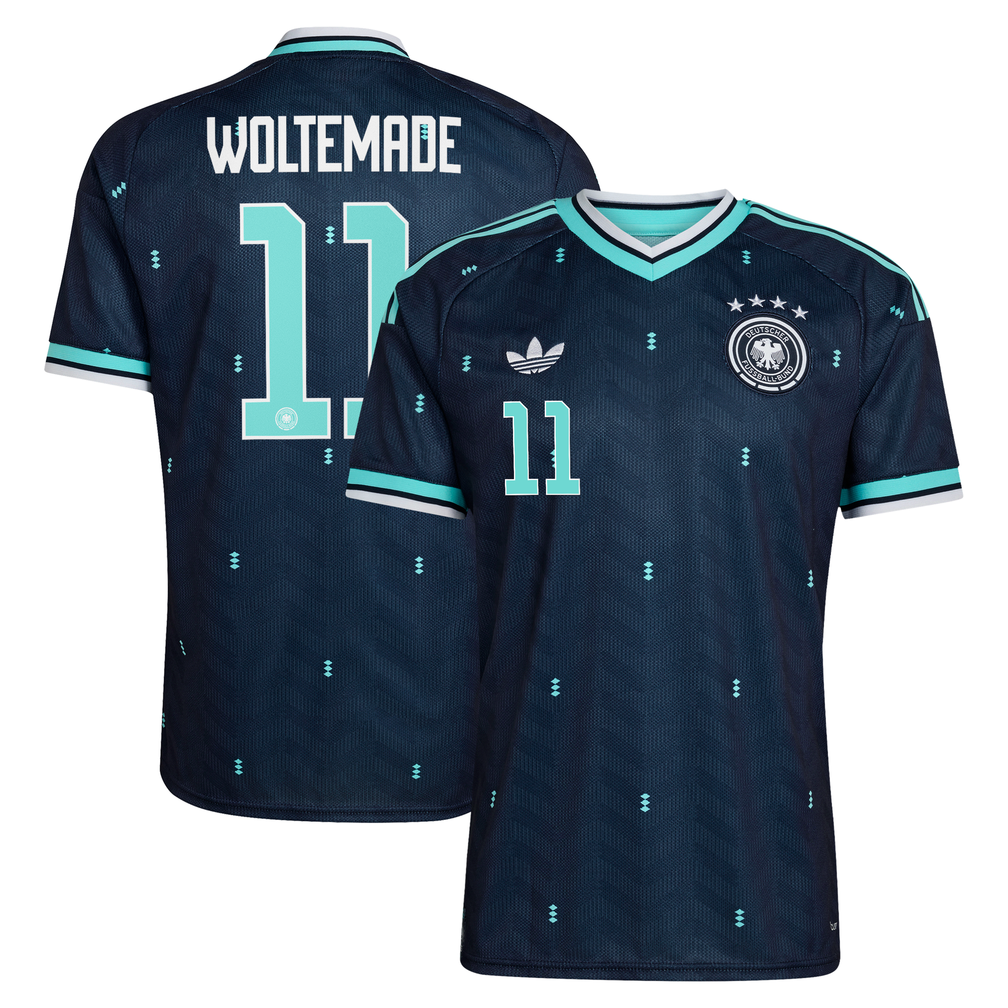 Maillot Extérieur Allemagne 26 avec flocage Woltemade 11