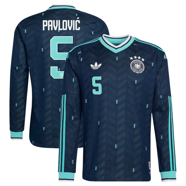 Maillot Extérieur Allemagne Authentic adidas 26 - Manches longues avec flocage Pavlović 5