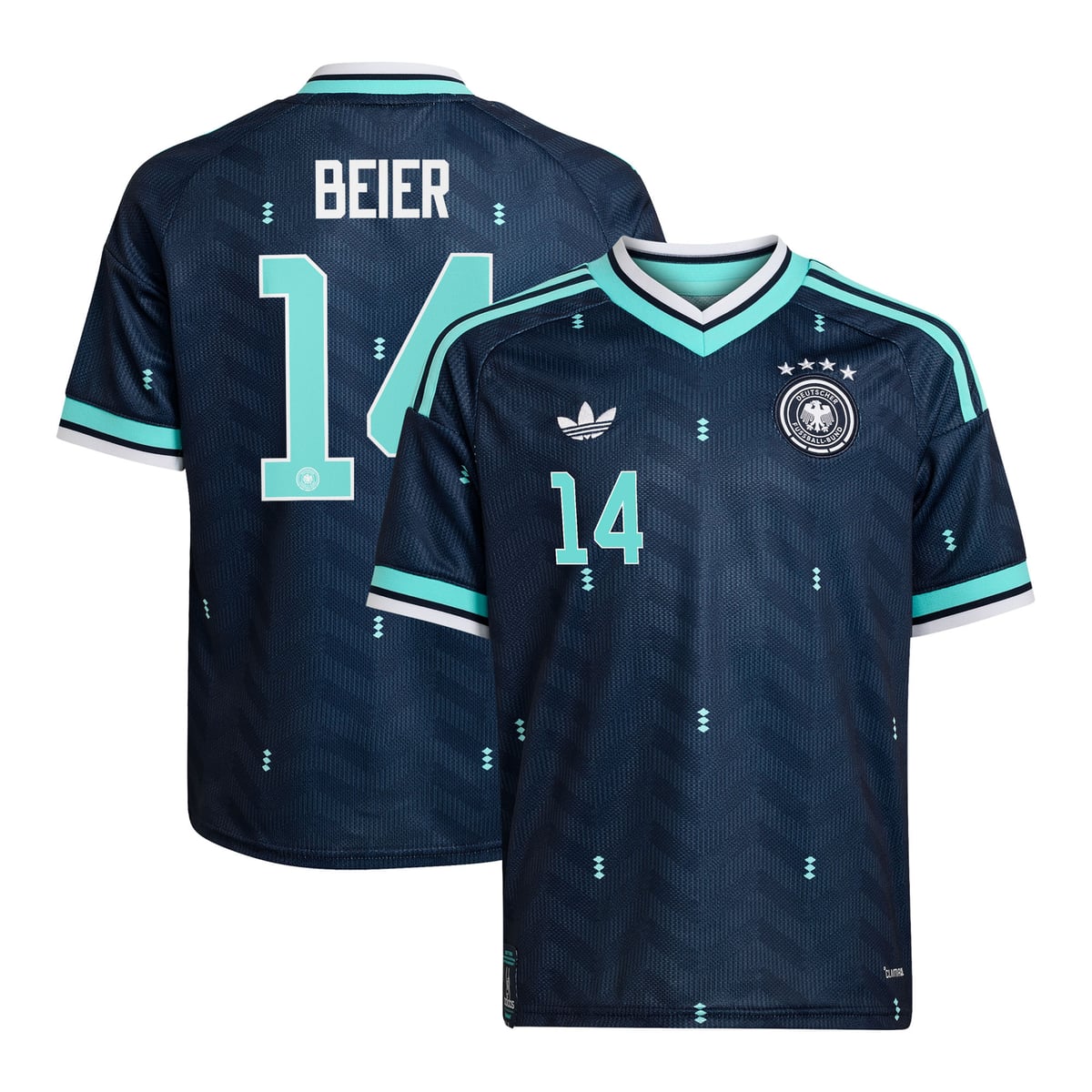 Maillot Extérieur Allemagne 26 - Enfant avec flocage Beier 14
