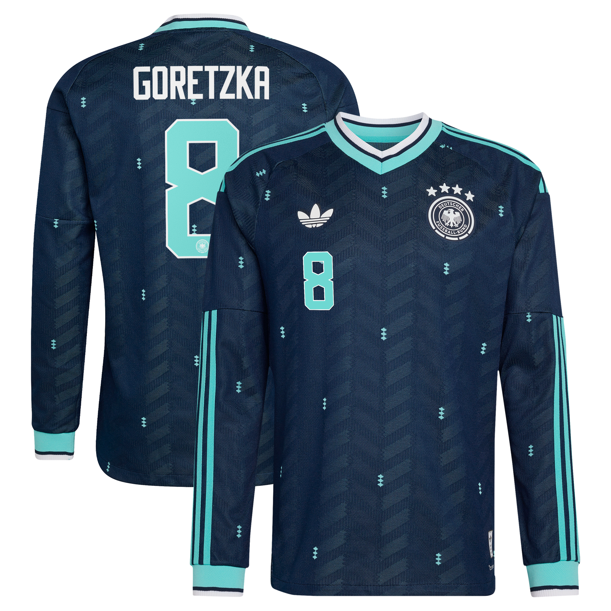 Maillot Extérieur Allemagne Authentic adidas 26 - Manches longues avec flocage Goretzka 8