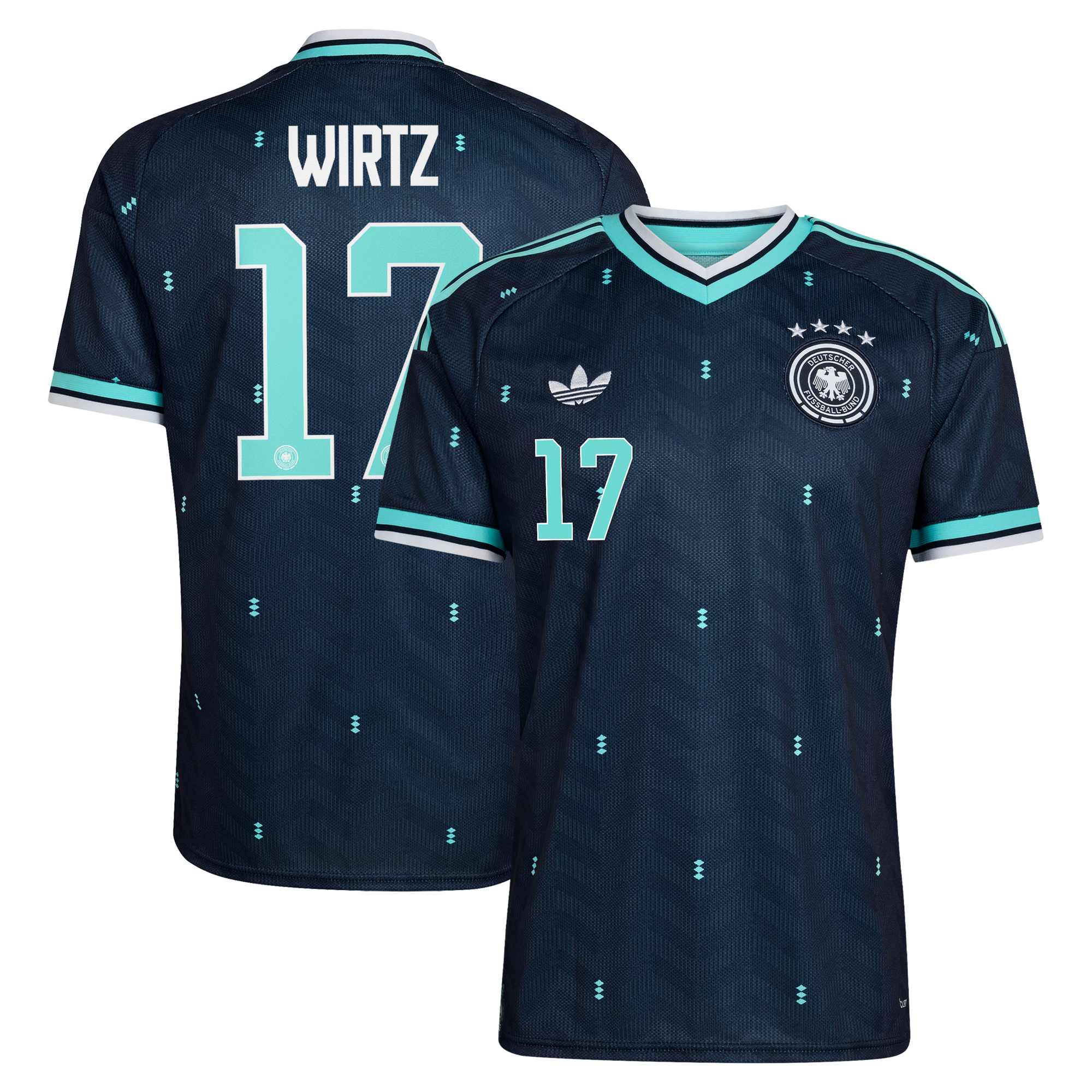 Maillot Extérieur Allemagne 26 avec flocage Wirtz 17