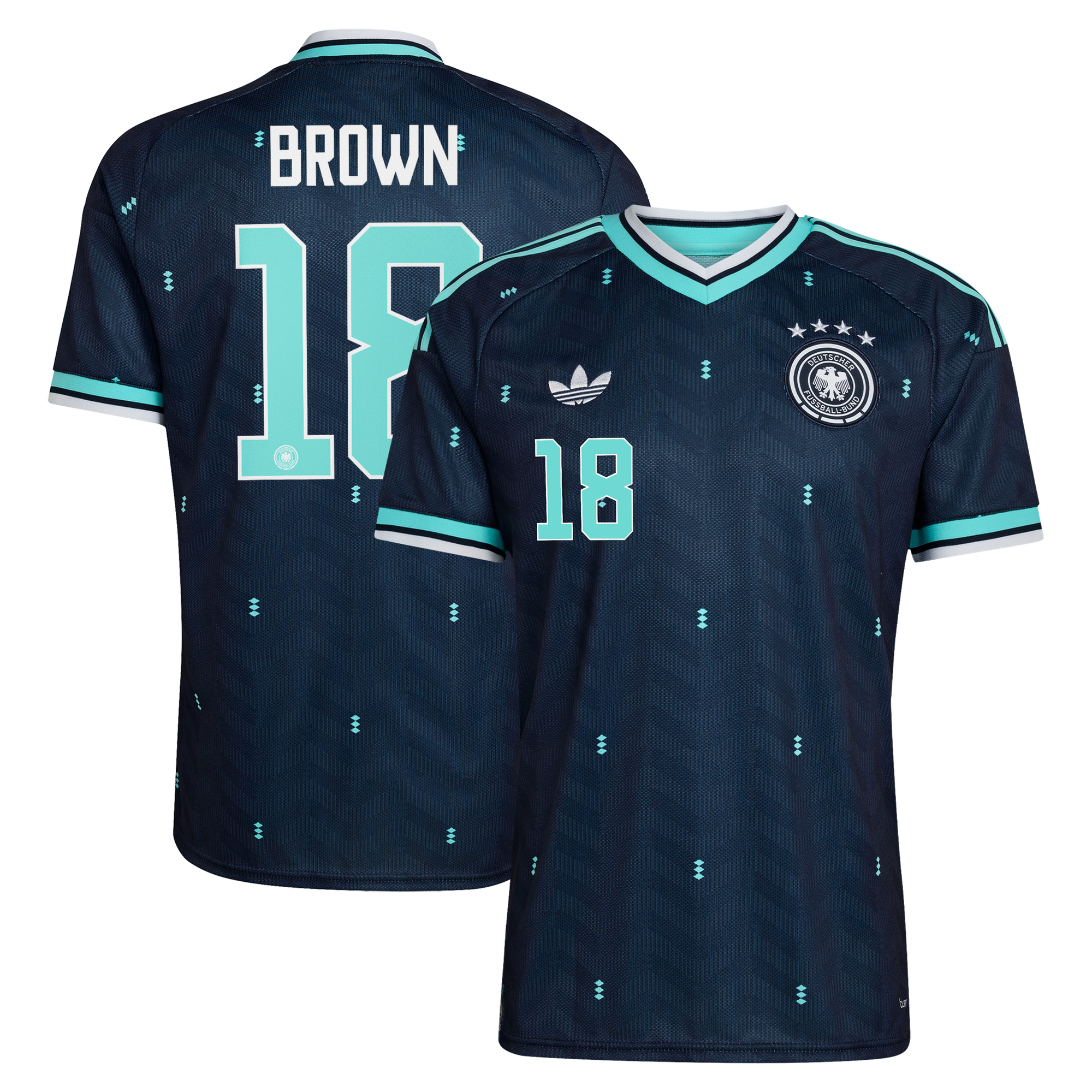 Maillot Extérieur Allemagne 26 avec flocage Brown 18